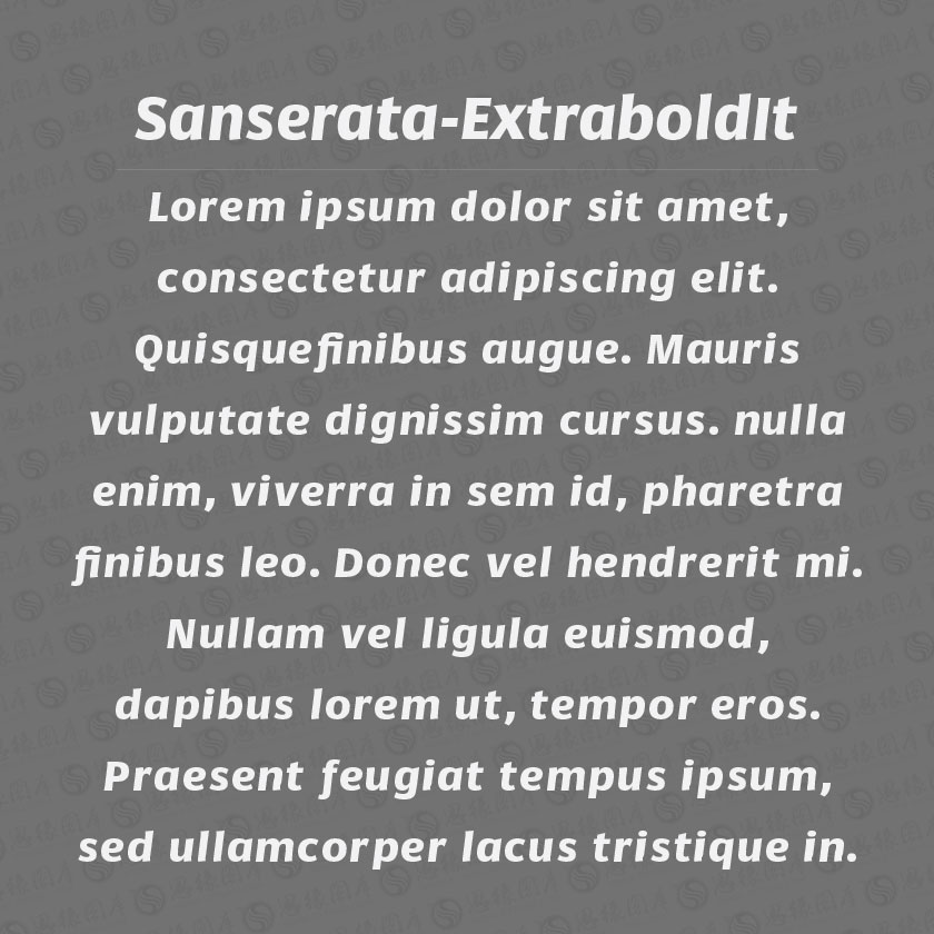 Sanserata-ExtraboldItalic(Ӣ)