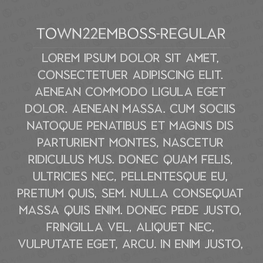 Town22Emboss-Regular(Ӣ)