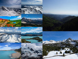 10張海景雪山自然風光攝影高清圖片